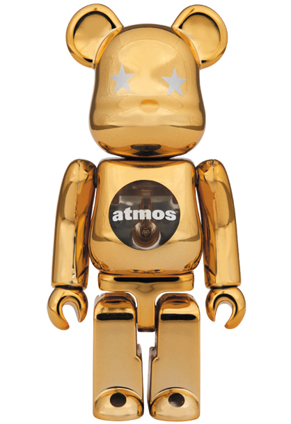 MEDICOM TOY - BE@RBRICK atmos GOLD CHROME 100％ & 400％