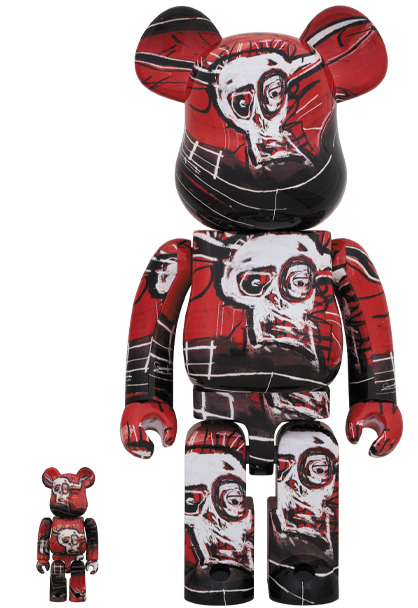 MEDICOM TOY - BE@RBRICK JEAN-MICHEL BASQUIAT #5 100％ & 400％