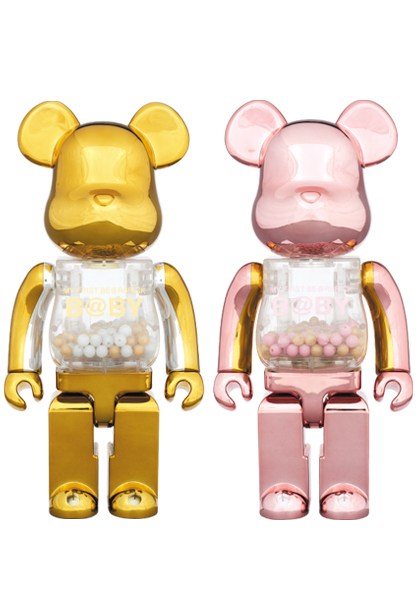 MEDICOM TOY - MY FIRST BE@RBRICK GOLD & SILVER Ver.／PINK & GOLD 