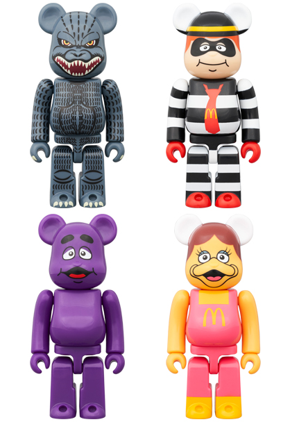 ゴジラ VS マクドナルド　BE@RBRICK ベアブリック　４体セット