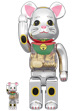 BE@RBRICK 招き猫 小判 千万両 銀メッキ 100％ & 400％