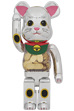 BE@RBRICK 招き猫 小判 千万両 銀メッキ 1000％