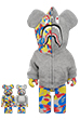BE@RBRICK BAPE(R) CAMO SHARK MCT 30th ANNIV. 100％ & 400％ 3 PCS SET