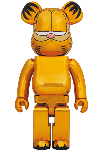 新品 BE@RBRICK GARFIELD GOLD CHROME 1000％