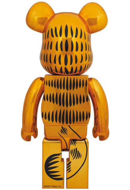 新品 BE@RBRICK GARFIELD GOLD CHROME 1000％