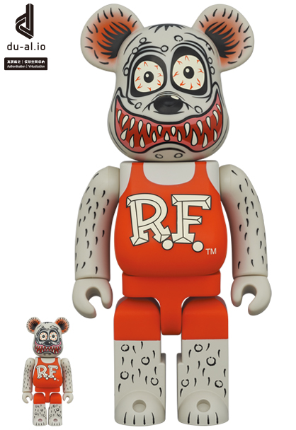 MEDICOM TOY - BE@RBRICK RAT FINK GRAY Ver.100％ & 400％