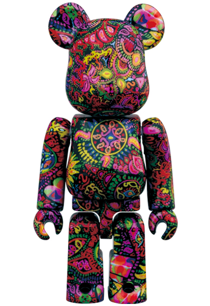 BE@RBRICK Psychedelic Paisley 100％ & 400 - MEDICOM TOY