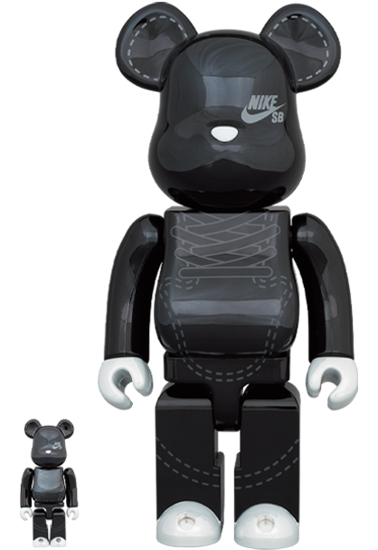 MEDICOM TOY - BE@RBRICK NIKE SB 2020 BLACK 100％ & 400％