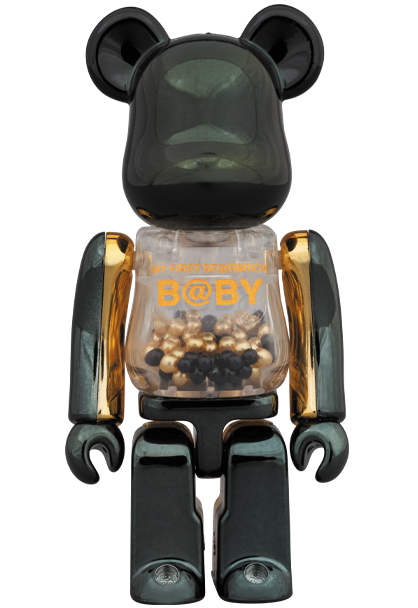 MEDICOM TOY - MY FIRST BE@RBRICK INNERSECT BLACK & GOLD Ver.100 ...