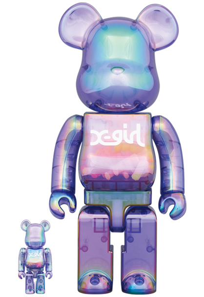 BE@RBRICK X-girl CLEAR 400%&100%