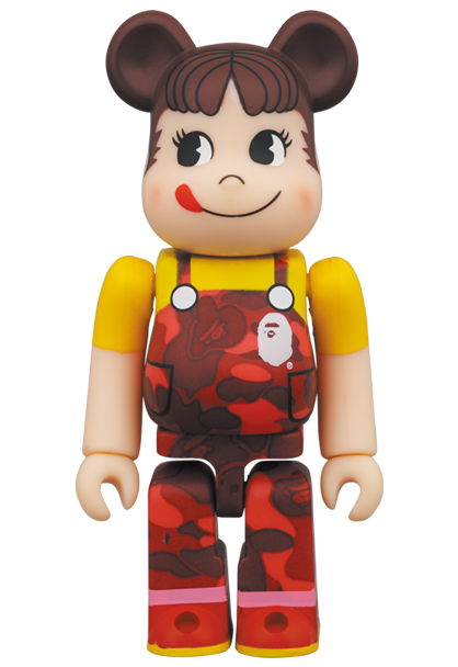 その他MEDICOM TOY メディコムトイ BE＠RBRICK×A BATHING APE ペコちゃん&ポコちゃん ベアブリック アベイシングエイプ 100%&400% 人形 フィギュア