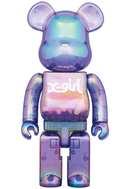 BE@RBRICK X-girl CLEAR PURPLE 400%&100%