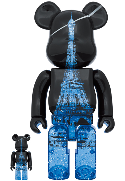 MEDICOM TOY - EIFFEL TOWER BE@RBRICK SPARKLING Ver. 100％ & 400％