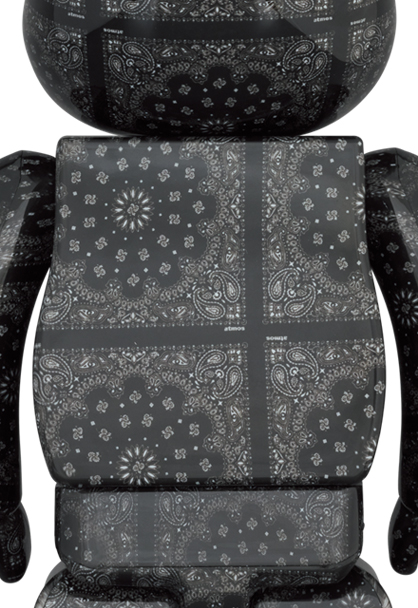 MEDICOM TOY - BE@RBRICK atmos BANDANA 100％ & 400％ BLACK／MULTI