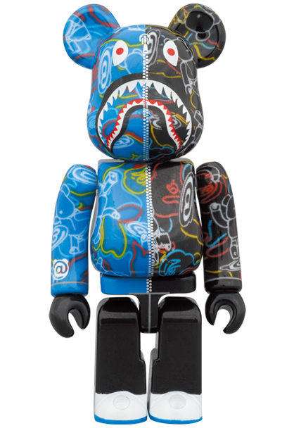 BAPE BE@RBRICK LINE CAMO SHARK 100% 400%