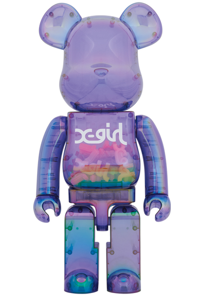 新品未開封 BE@RBRICK X-girl CLEAR PURPLE 1000