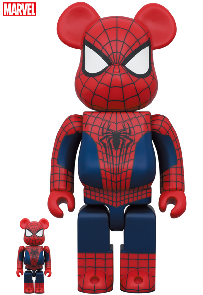 BE@RBRICK SPIDER-MAN 100％ & 400％ 黒赤セット