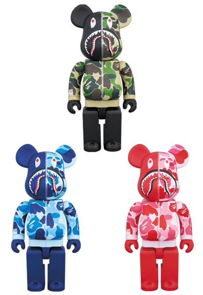 MEDICOM TOY - BAPE(R) CAMO SHARK BE@RBRICK 400％