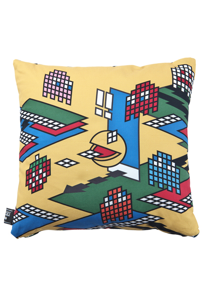 MEDICOM TOY - MLE PAC-MAN × GRAFFLEX SQUARE CUSHION “PAC-MAN