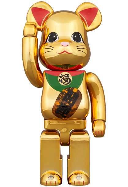 MEDICOM TOY - BE@RBRICK 招き猫 開運 金メッキ 発光 400％