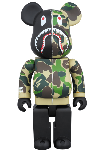 エンタメ/ホビーBE@RBRICK CAMO SHARK 400％ GREEN