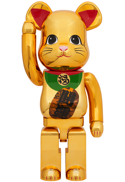 BE@RBRICK 招き猫 福入 金メッキ 1000％1000