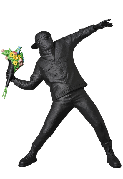 新品 BANKSY FLOWER BOMBER BLACK GESSO Ver