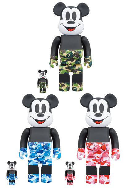 【3セット】BE@RBRICK BAPE MICKEY MOUSE