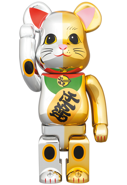 BE@RBRICK 招き猫 開運 銀×千万両 金 100 ... - MEDICOM TOY