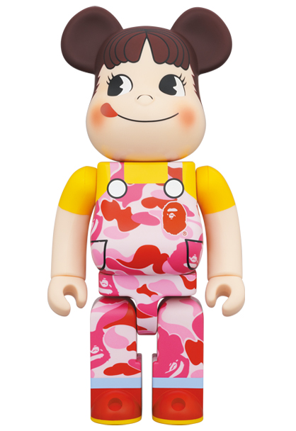 MEDICOM TOY メディコムトイ BE@RBRICK The overalls girl 100%&400% ベアブリック 不二家 ペコちゃん オーバーオールズ ガール フィギュア 人形 ブルーその他