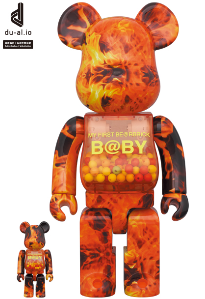 MY FIRST BE@RBRICK B@BY FLAME 100% 400%