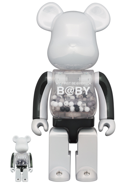 MY FIRST BE@RBRICK CLEAR BLACK 100％ 400％