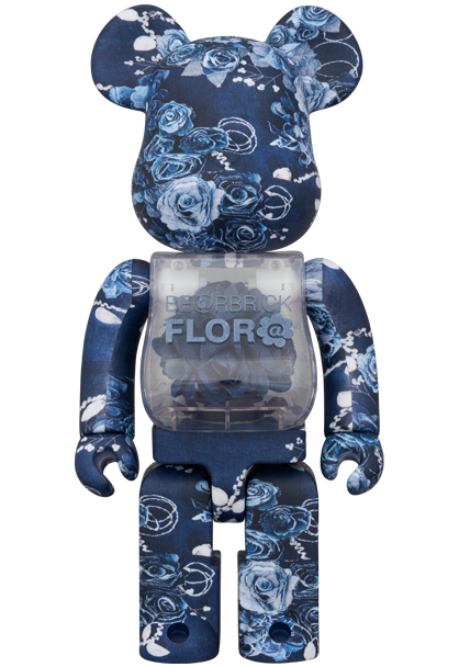 MEDICOM TOY - BE@RBRICK FLOR@ DENIM 400％