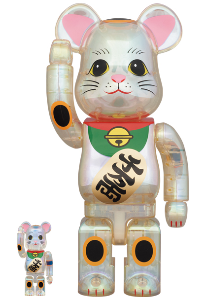 BE@RBRICK 招き猫 梅透明 400% MedicomToyBERBRICK