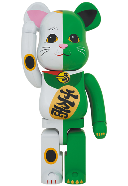 BE@RBRICK 招き猫 白×緑 1000％