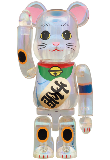 MEDICOM TOY - BE@RBRICK 招き猫 透明メッキ 100％ & 400％