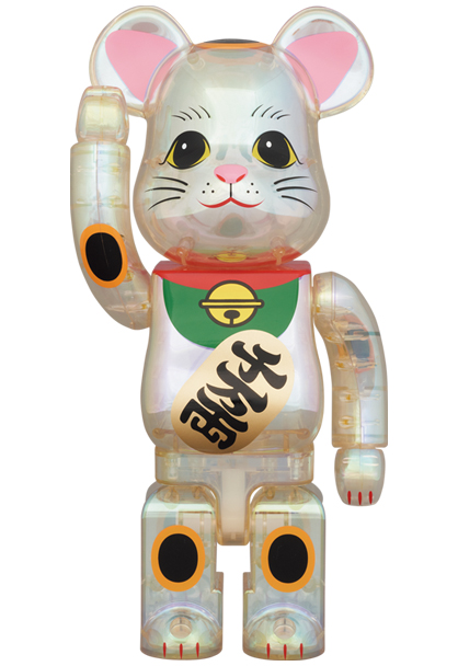 BE@RBRICK 招き猫 透明メッキ 100％ & 400 - MEDICOM TOY