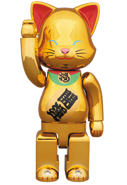 BE@RBRICK 招き猫 金運 金メッキ 弐 400％&100%セットフィギュア