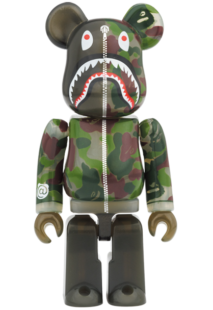 BE@RBRICK CLEAR ABC CAMO SHARK 100%&400%