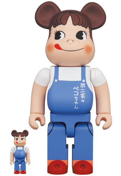 BE@RBRICKペコちゃん　The overalls 100%＆400%キャラクターグッズ