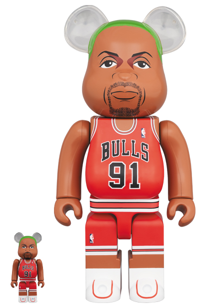 MEDICOM TOY - BE@RBRICK Dennis Rodman（Chicago Bulls） 100％ ＆ 400％