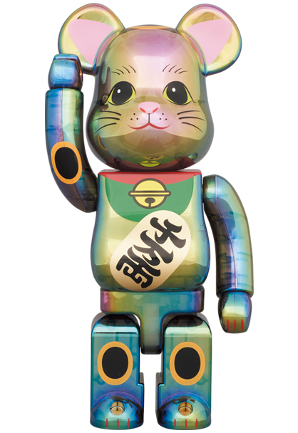 その他BE@RBRICK 招き猫 透明メッキ 100％ & 400％