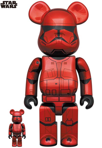 MEDICOM TOY - BE@RBRICK SITH TROOPER(TM) CHROME Ver. 100％ & 400％