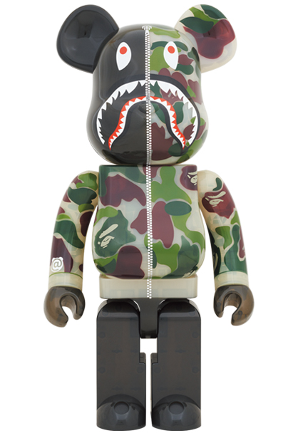 BE@RBRICK CLEAR ABC CAMO SHARK 100%&400%