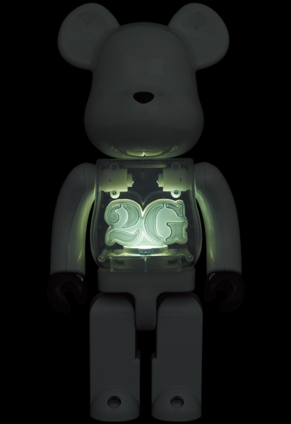 BE@RBRICK 2G WHITE CHROME 100％ & 400％ x4