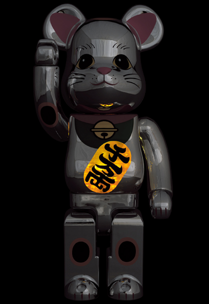 BE@RBRICK 招き猫 銀メッキ 発光 400％その他 - その他