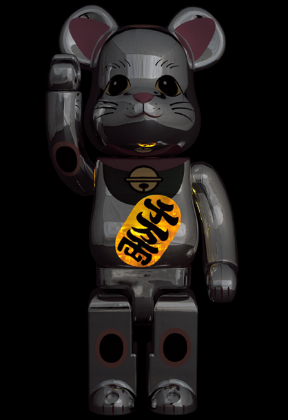 BE@RBRICK 招き猫 銀メッキ 発光 400％エンタメ/ホビー - その他