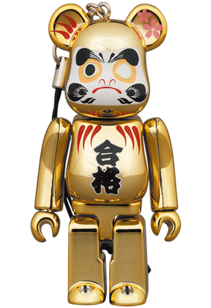 BE@RBRICK 達磨 合格 金メッキ 弐　100%&400%【4体セット】