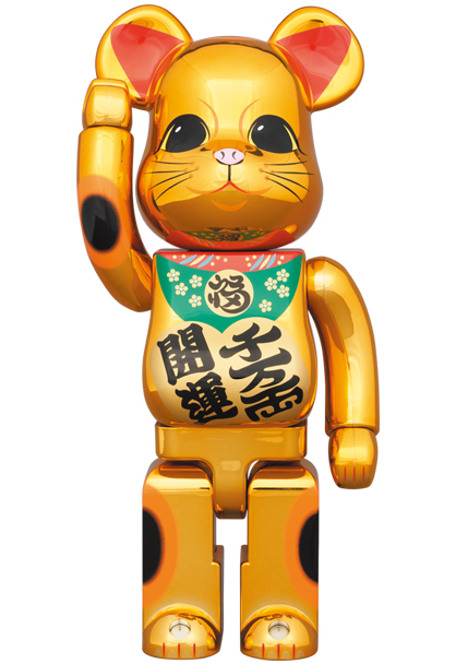 BE@RBRICK 招き猫 開運 銀×千万両 金 100％ & 400％フィギュア