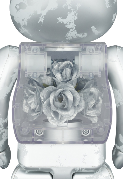 MEDICOM TOY - BE@RBRICK FLOR@ SILVER 400％